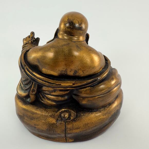 Hotei Buddha Statue 4" Happy Laughing Generous Kind Monk Zen‎ Meditation Altar - Picture 4 of 5